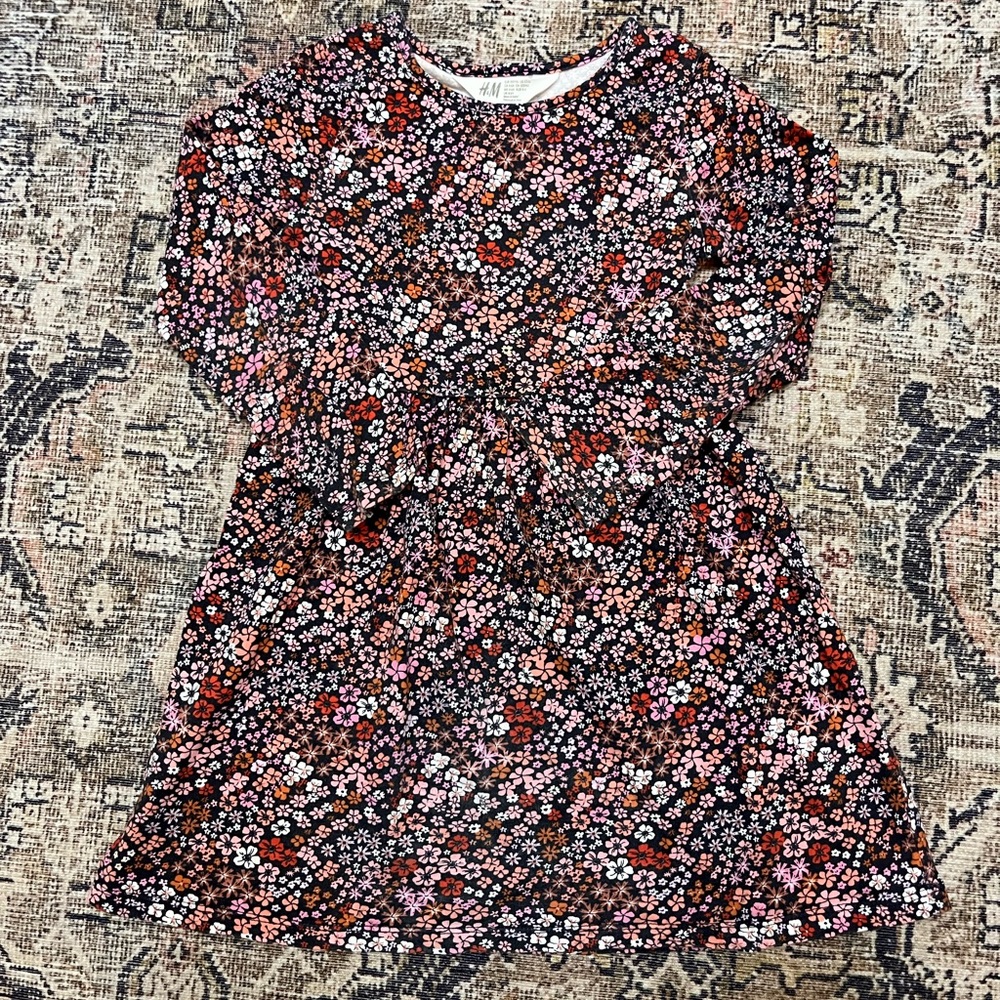H&M Girls Multicolor Floral Dress